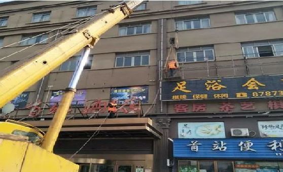 龙州安装较高的门店招牌有什么好的方法？
